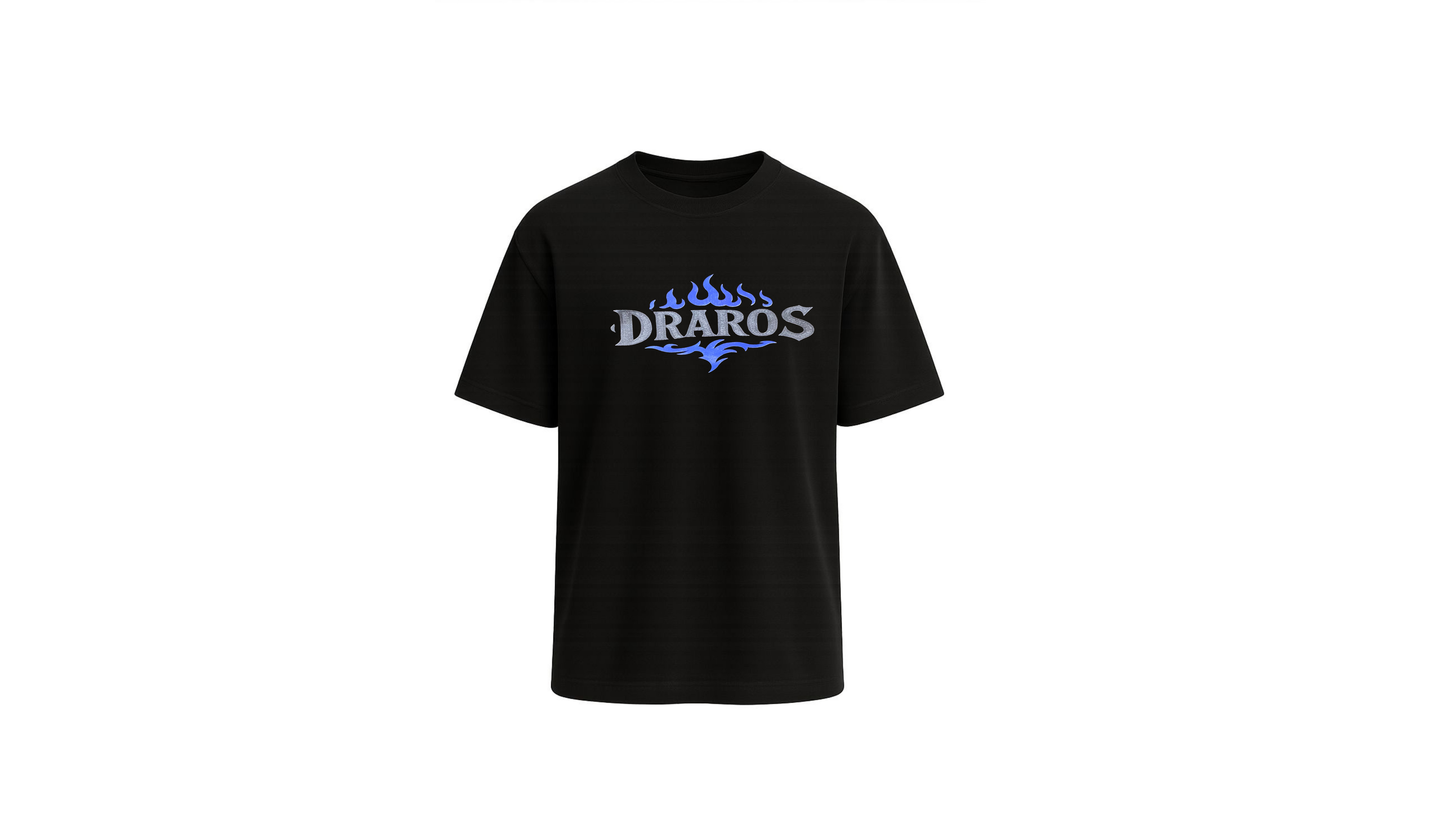 Silver Dragon Roses Flames